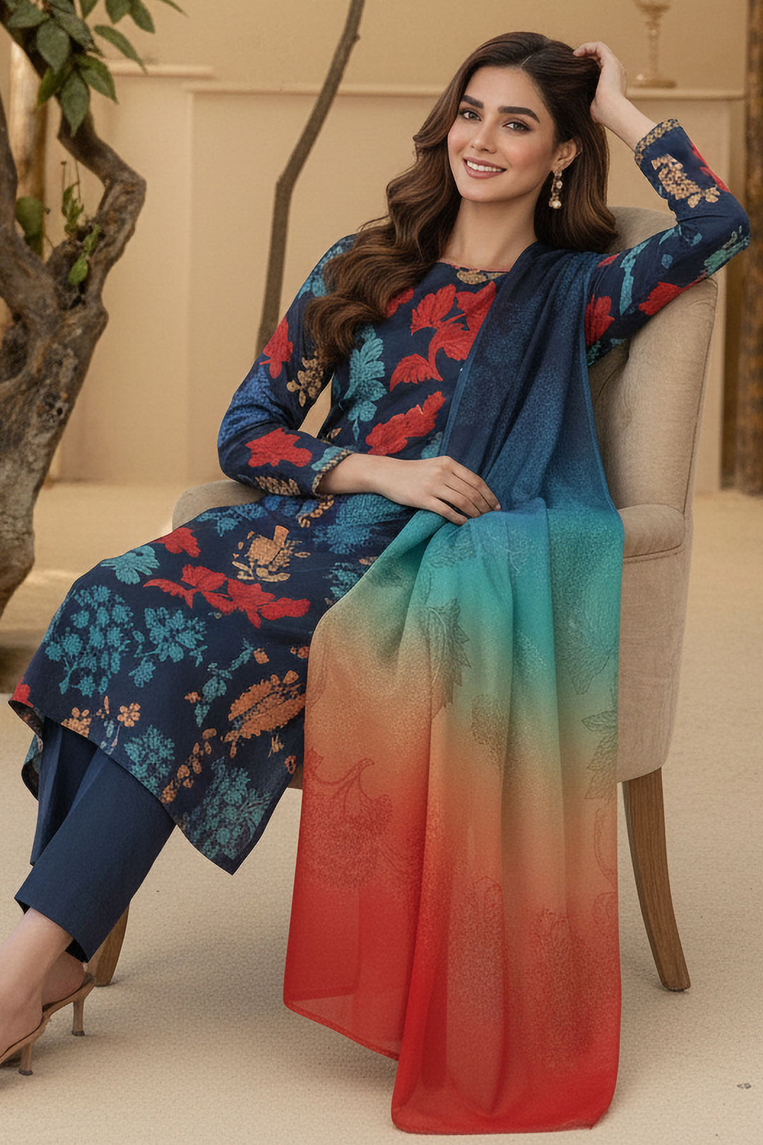 5954-ELISE DIGITAL PRINTED KHADDAR UNSTITCHED