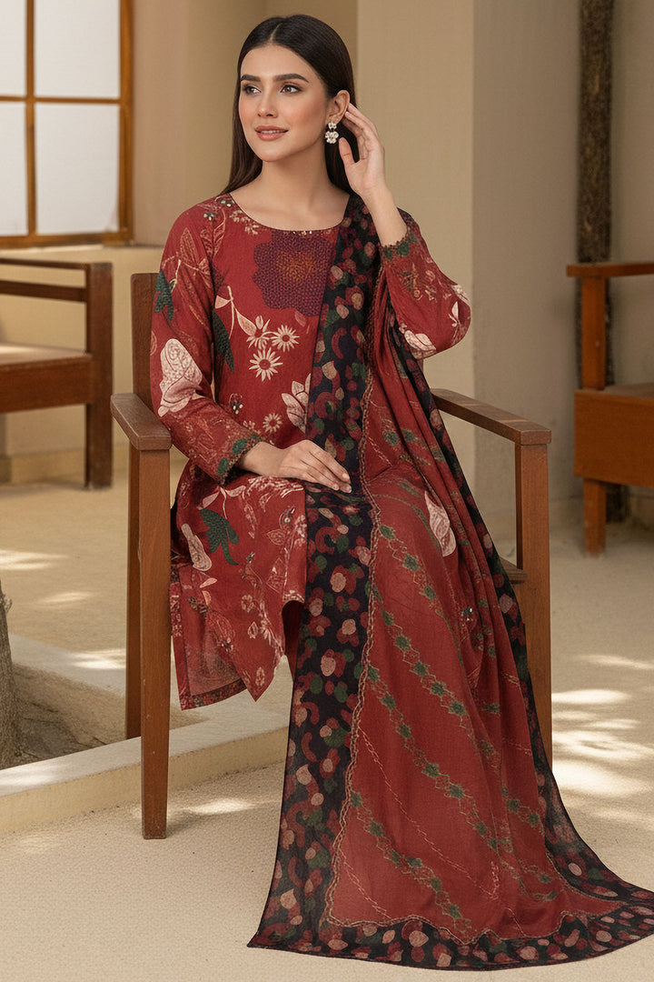 5957-LAURE DIGITAL PRINTED KHADDAR UNSTITCHED