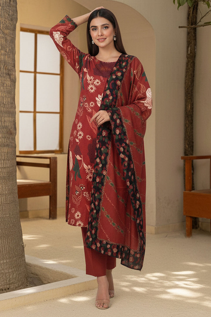 5957-LAURE DIGITAL PRINTED KHADDAR UNSTITCHED