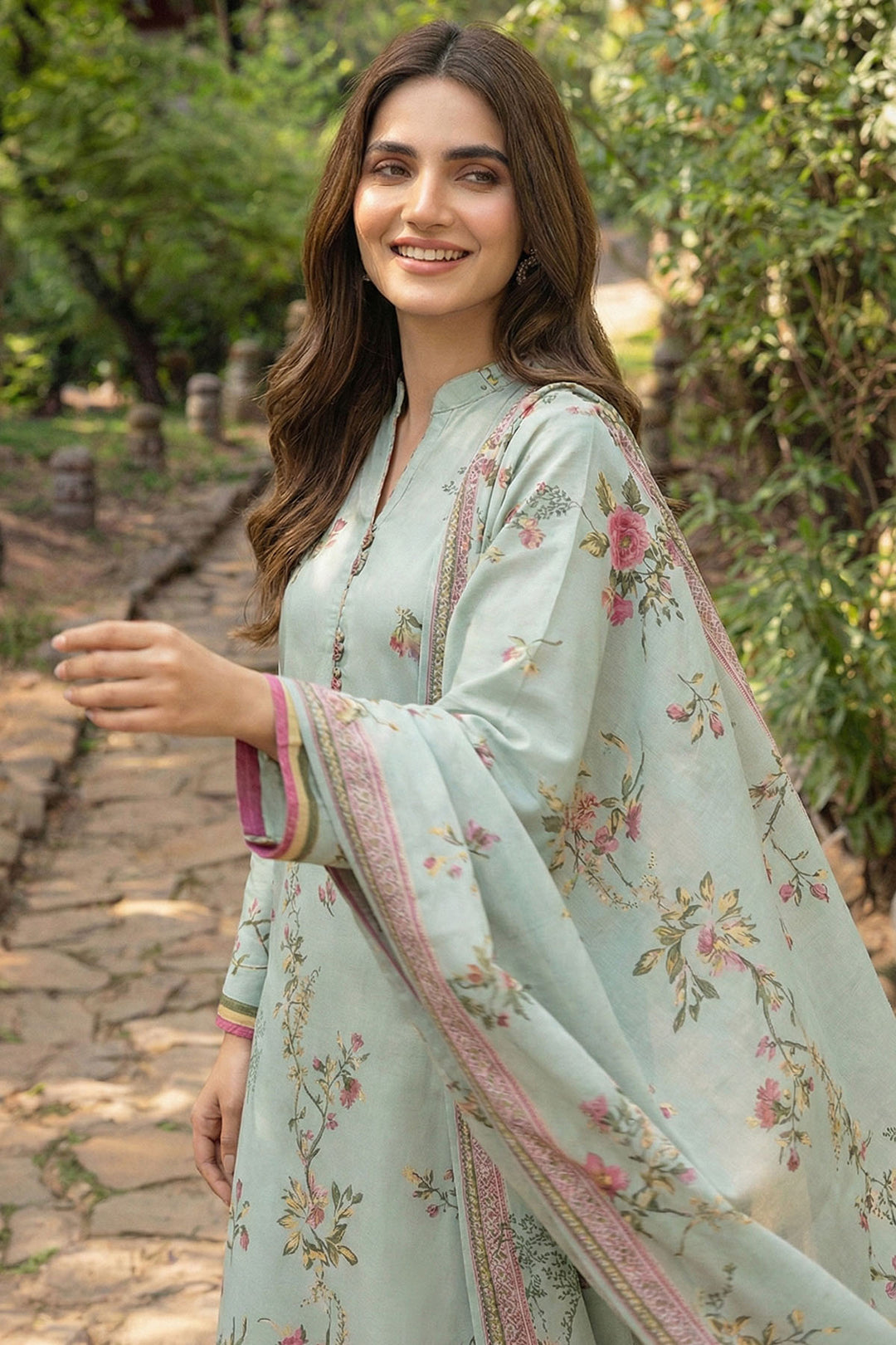 5963-CELESTE DIGITAL PRINTED LAWN UNSTITCHED