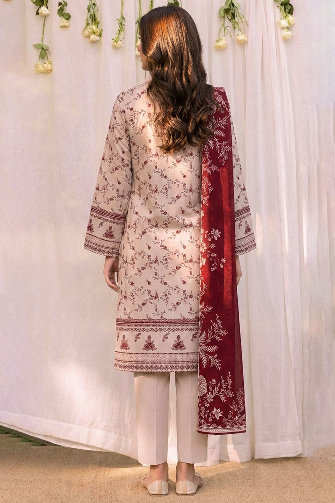 5966-ROSETTE DIGITAL PRINTED LAWN UNSTITCHED