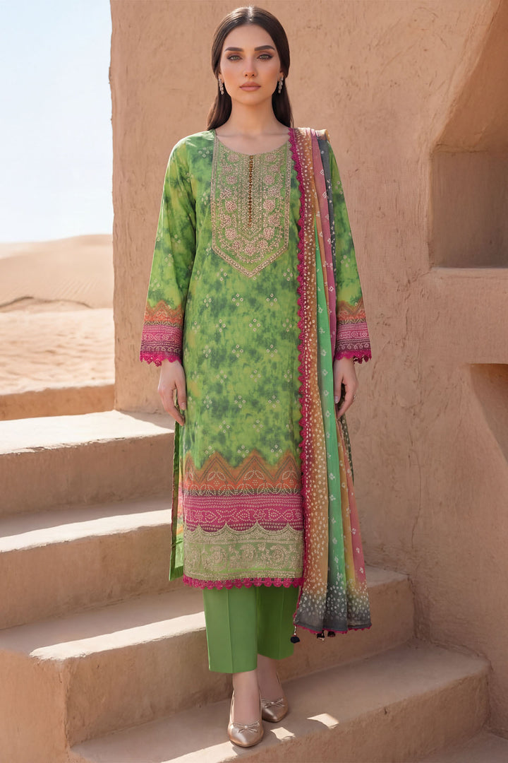 5972-SYAN EMBROIDERED LAWN UNSTITCHED