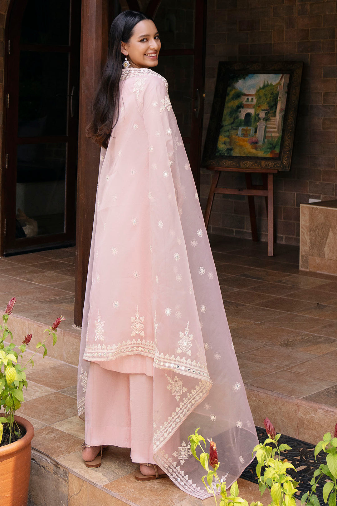 5997-MIRTILLO EMBROIDERED LAWN STITCHED