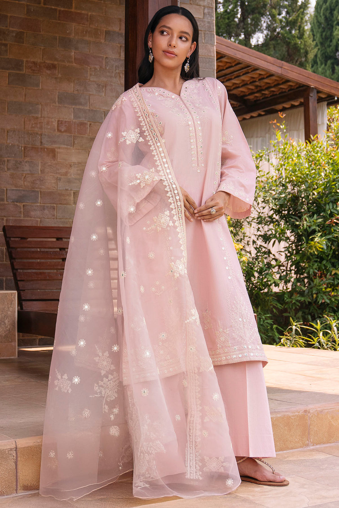 5997-MIRTILLO EMBROIDERED LAWN STITCHED