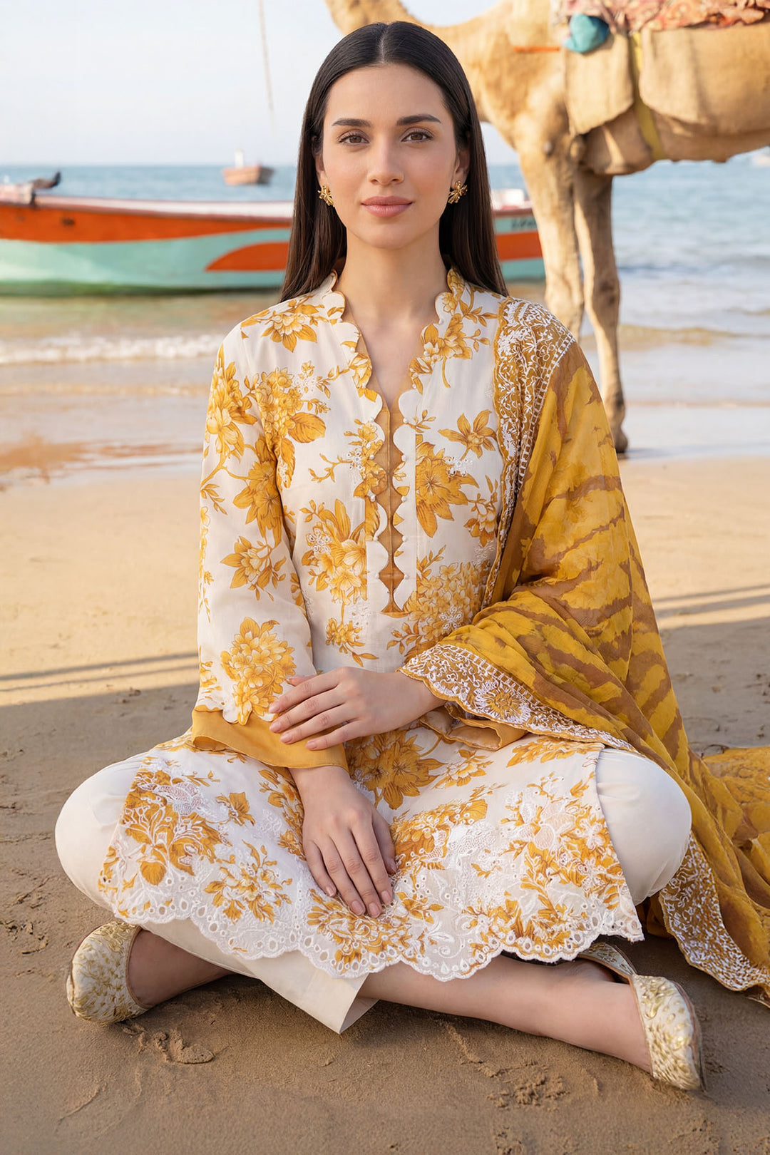 6003-AMBER AURA EMBROIDERED LAWN UNSTITCHED