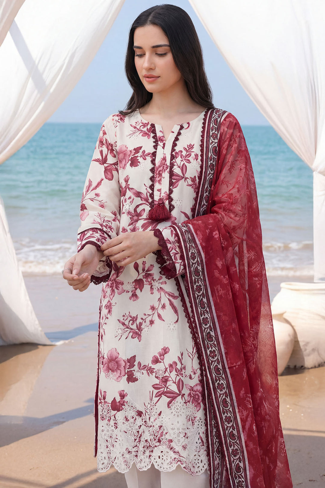 6007-ZURI EMBROIDERED LAWN UNSTITCHED