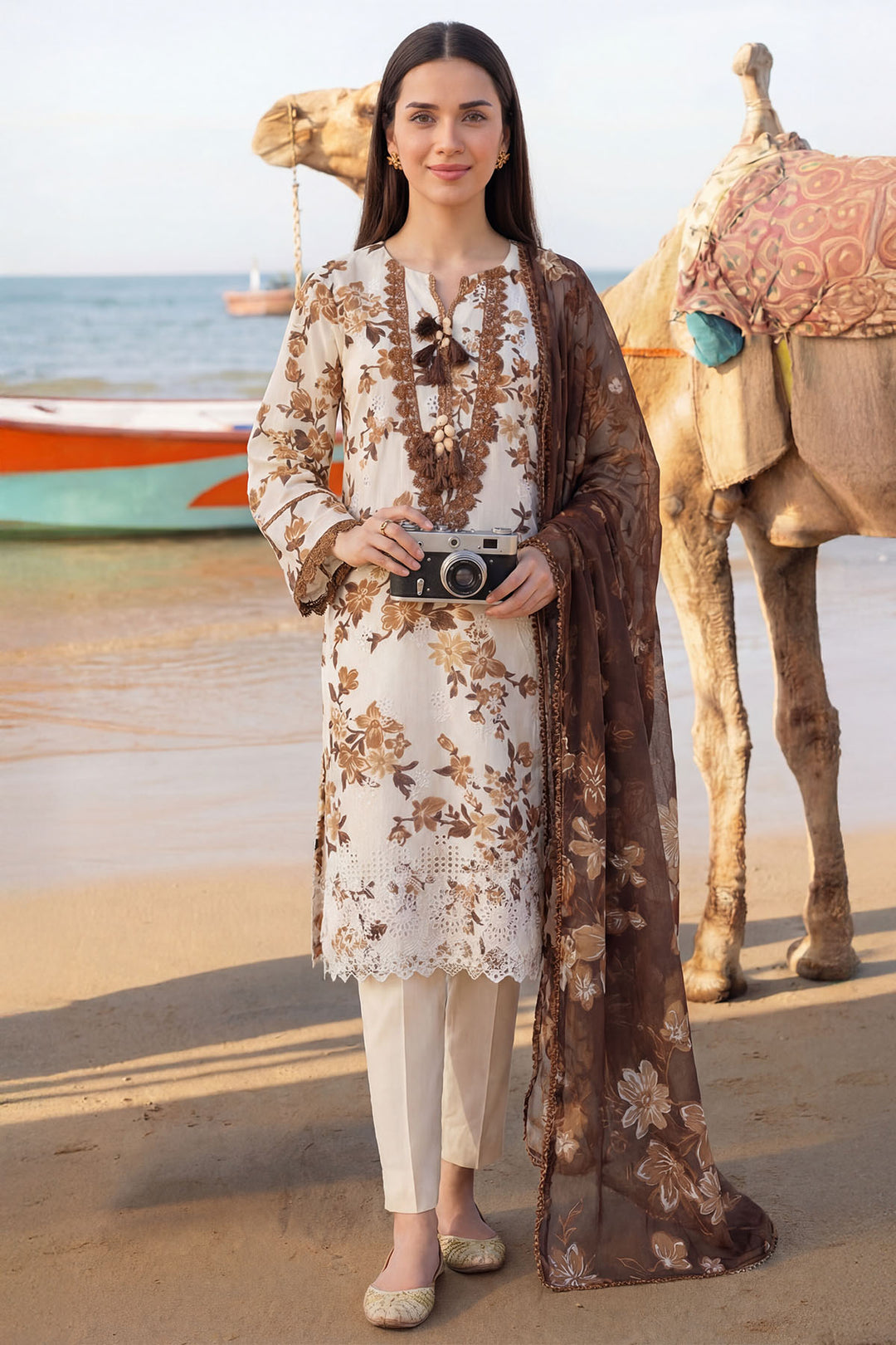 6010-NOOR EMBROIDERED LAWN UNSTITCHED
