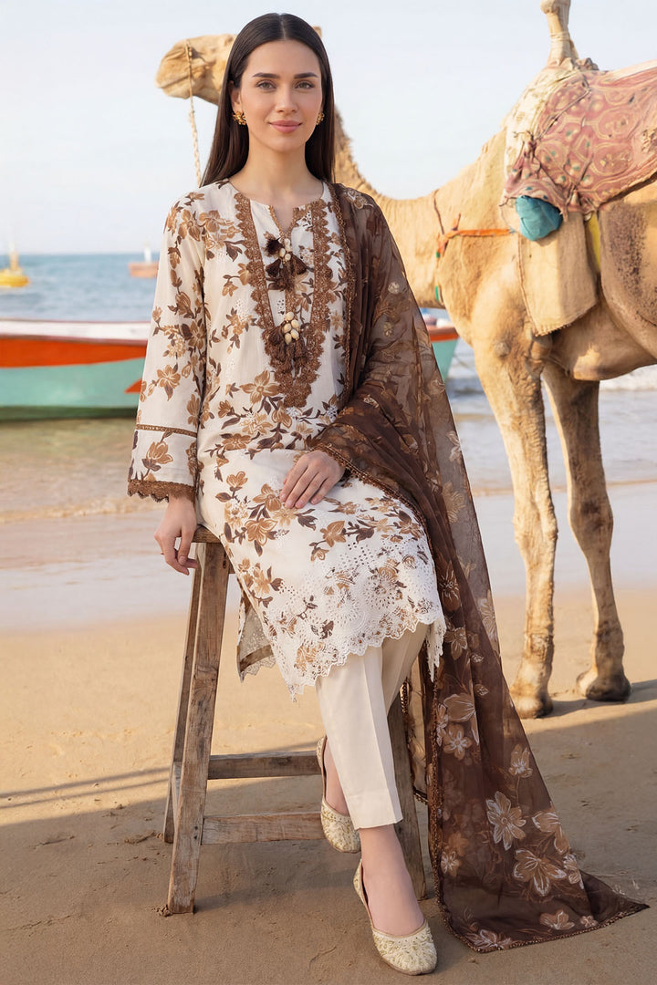 6010-NOOR EMBROIDERED LAWN UNSTITCHED