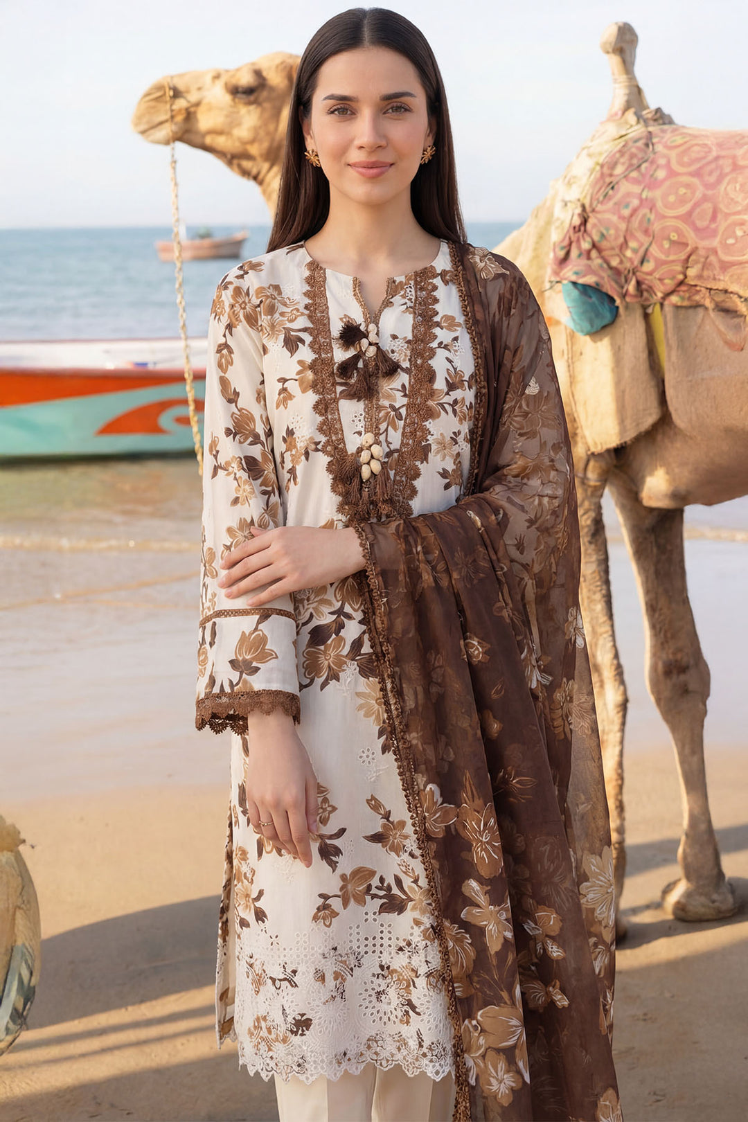 6010-NOOR EMBROIDERED LAWN UNSTITCHED