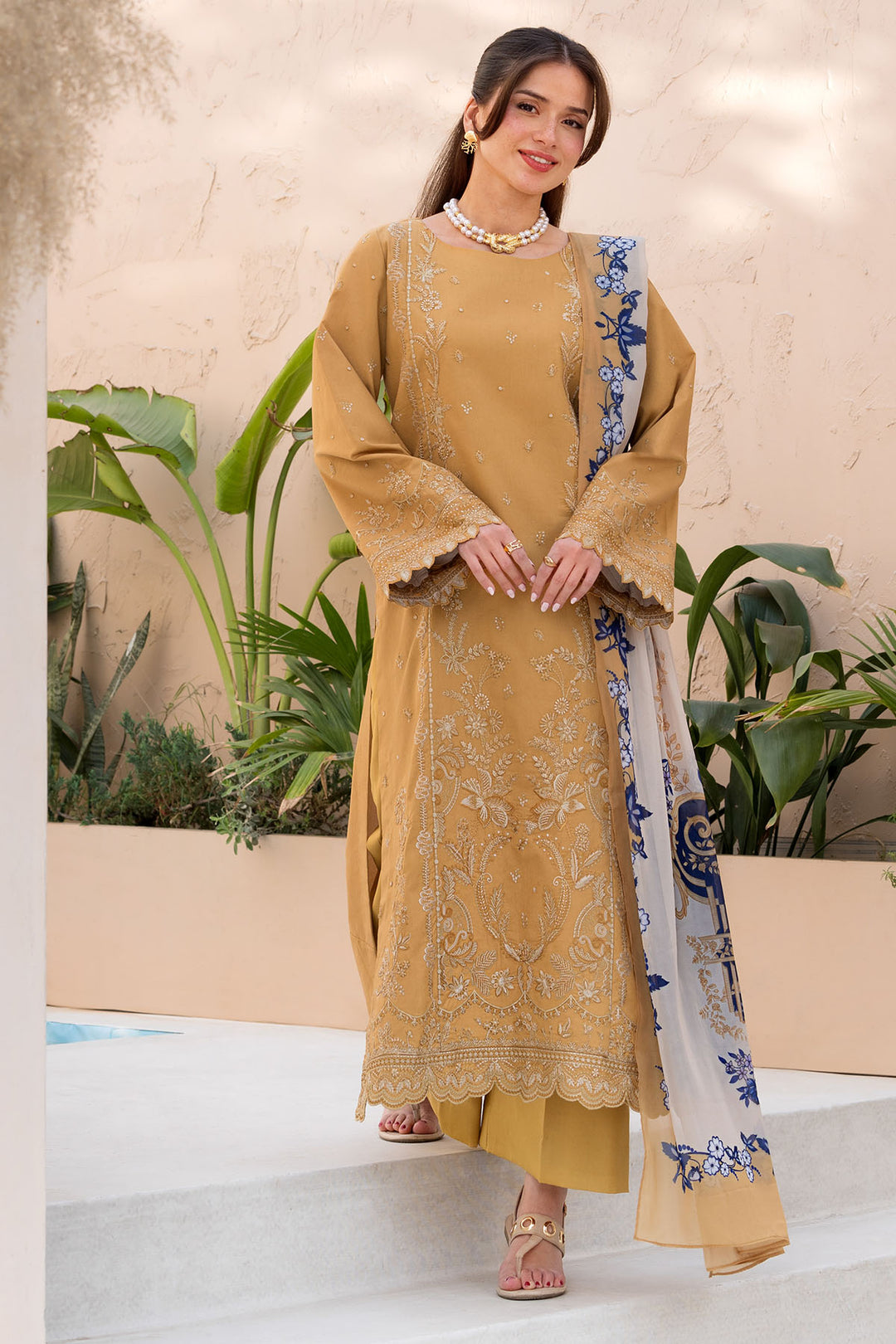 6061-FLORENC EMBROIDERED LAWN UNSTITCHED