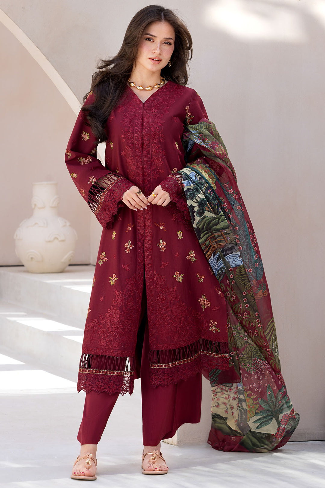 6066-CANDENCE EMBROIDERED LAWN UNSTITCHED