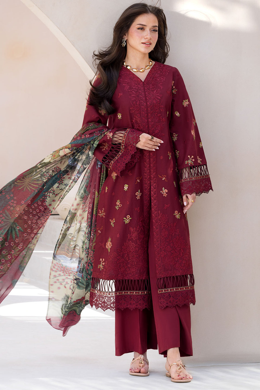 6066-CANDENCE EMBROIDERED LAWN UNSTITCHED