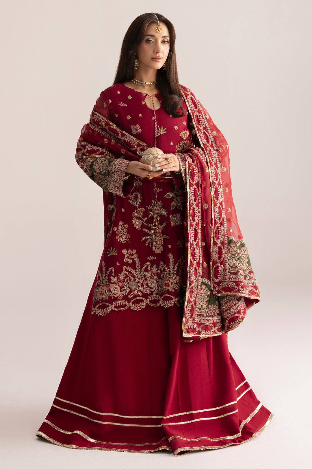 6074-HAZEL EMBROIDERED CRINKLE CHIFFON UNSTITCHED