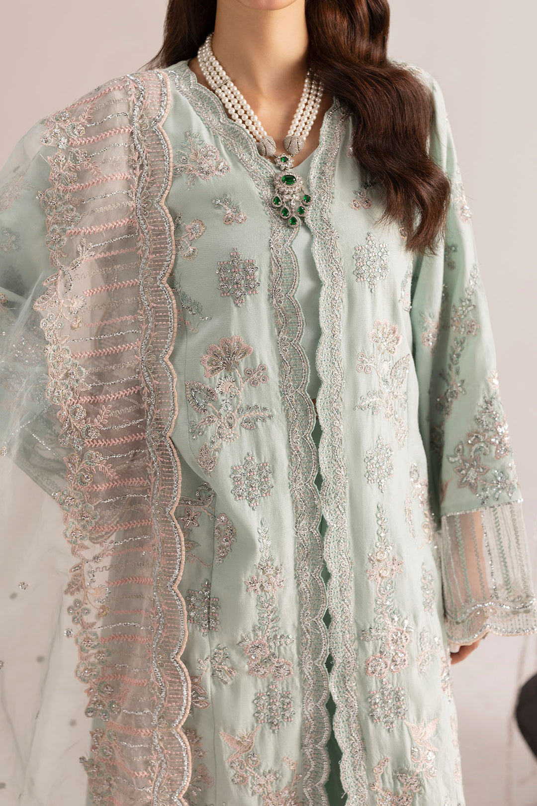 6078-ELSA EMBROIDERED SILK UNSTITCHED