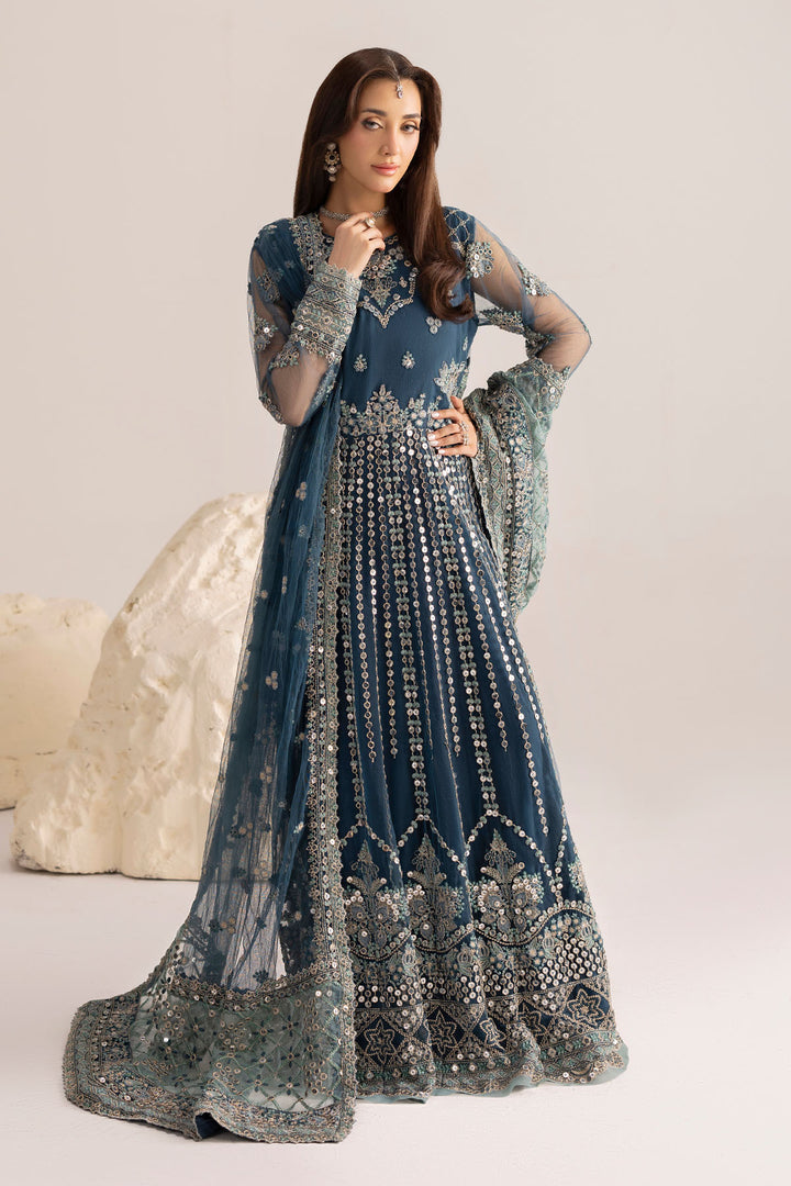 6079-NORA EMBROIDERED SILK NET UNSTITCHED