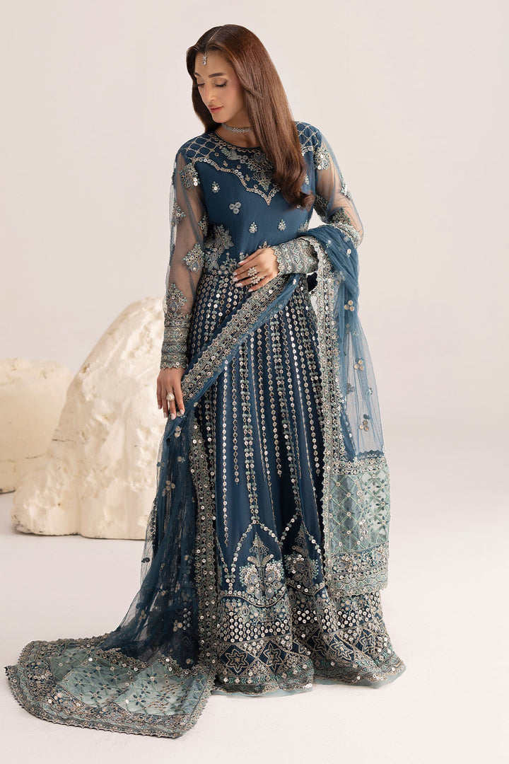 6079-NORA EMBROIDERED SILK NET UNSTITCHED