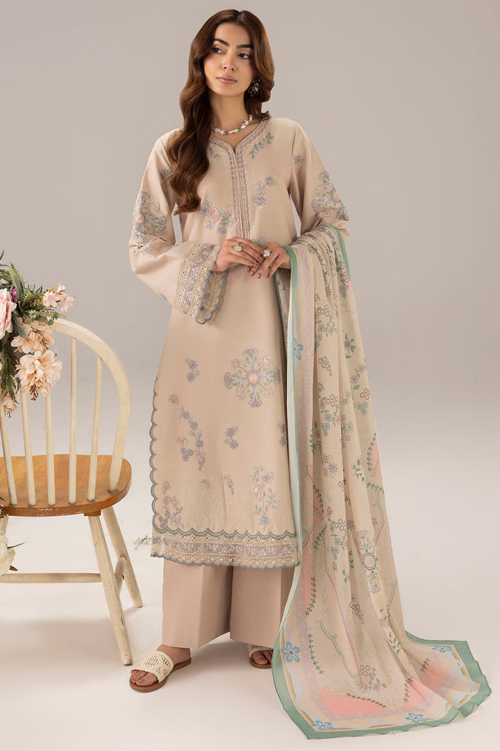 6111-POMPELMO EMBROIDERED LAWN STITCHED