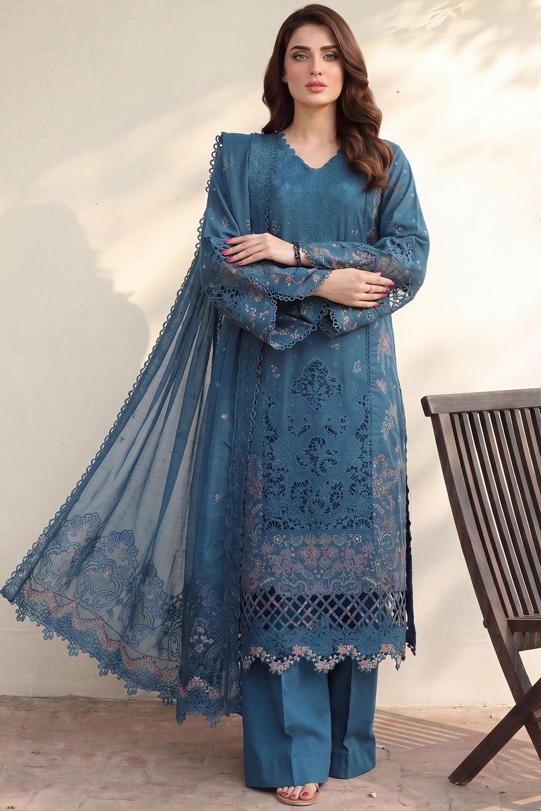 6120-VENETO EMBROIDERED LAWN UNSTITCHED