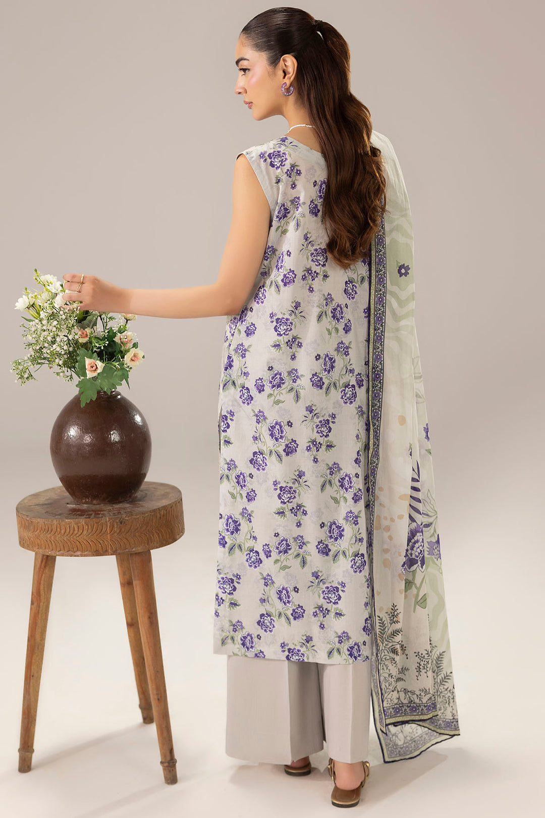 6135-HAZEL EMBROIDERED LAWN STITCHED