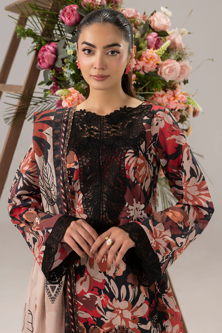 6136-ROSIE EMBROIDERED LAWN STITCHED