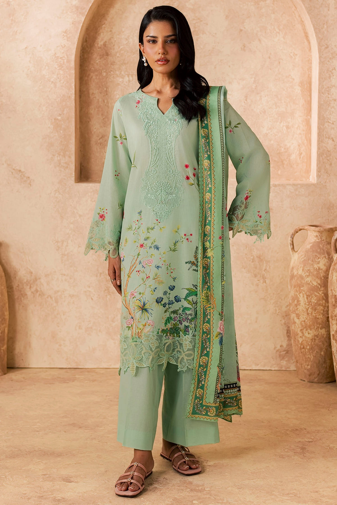 6155-LILA EMBROIDERED LAWN UNSTITCHED