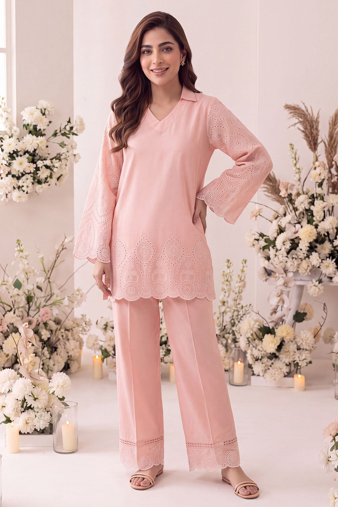 6163-ZIMAL EMBROIDERED LAWN STITCHED