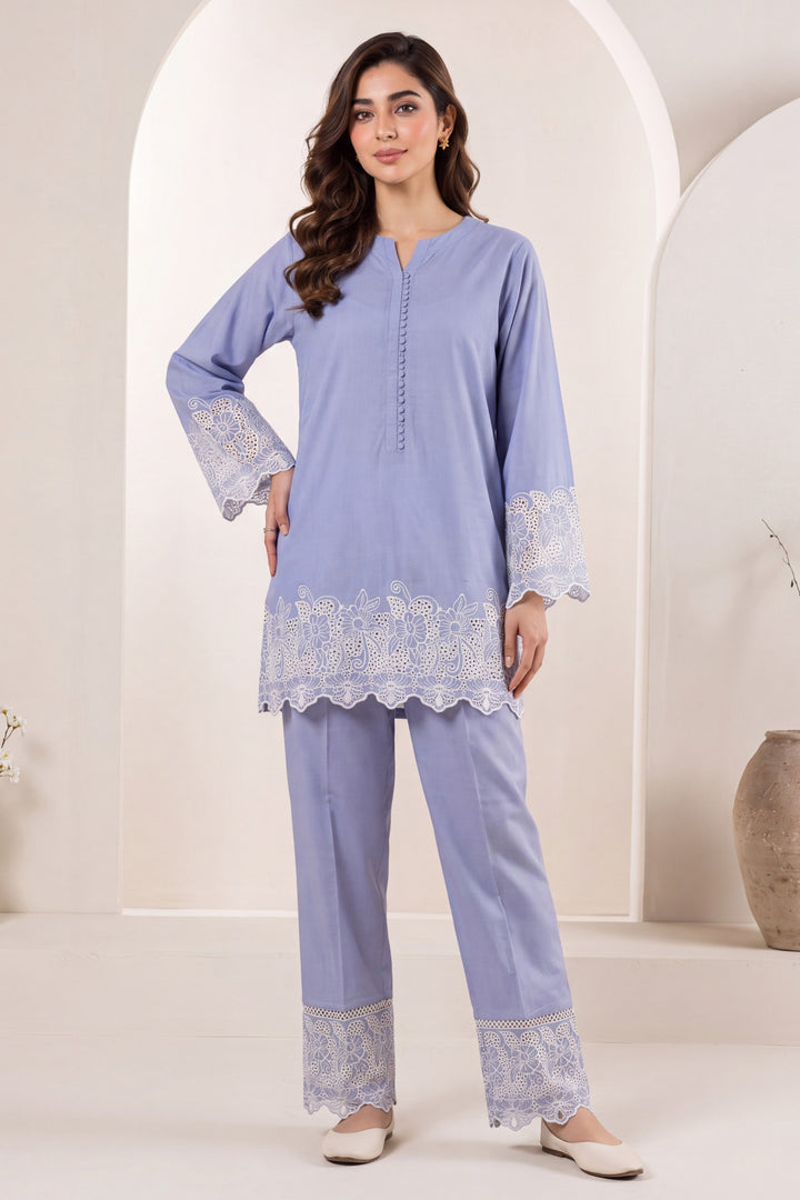 6166-MAISHA EMBROIDERED LAWN STITCHED