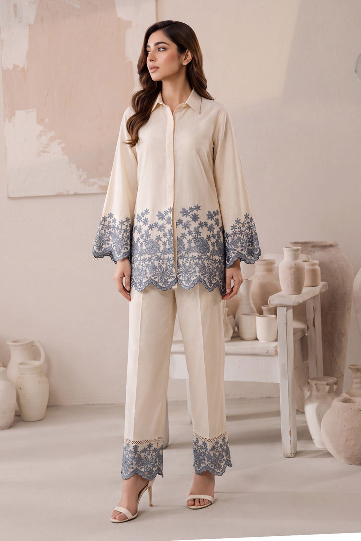 6168-YASHFA EMBROIDERED LAWN STITCHED