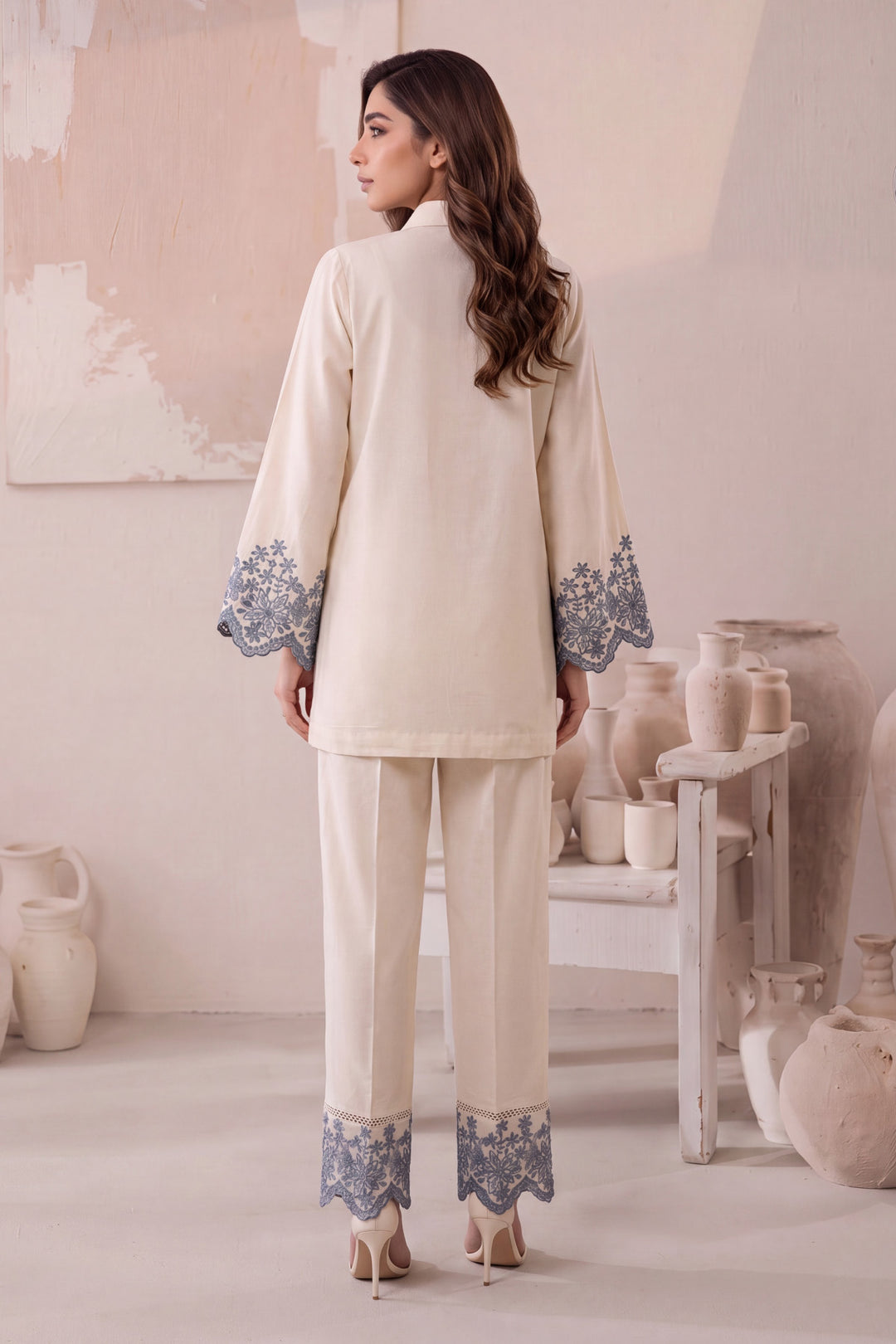 6168-YASHFA EMBROIDERED LAWN STITCHED