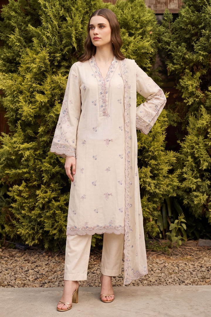 6173-SOPHIA EMBROIDERED CAMBRIC STITCHED