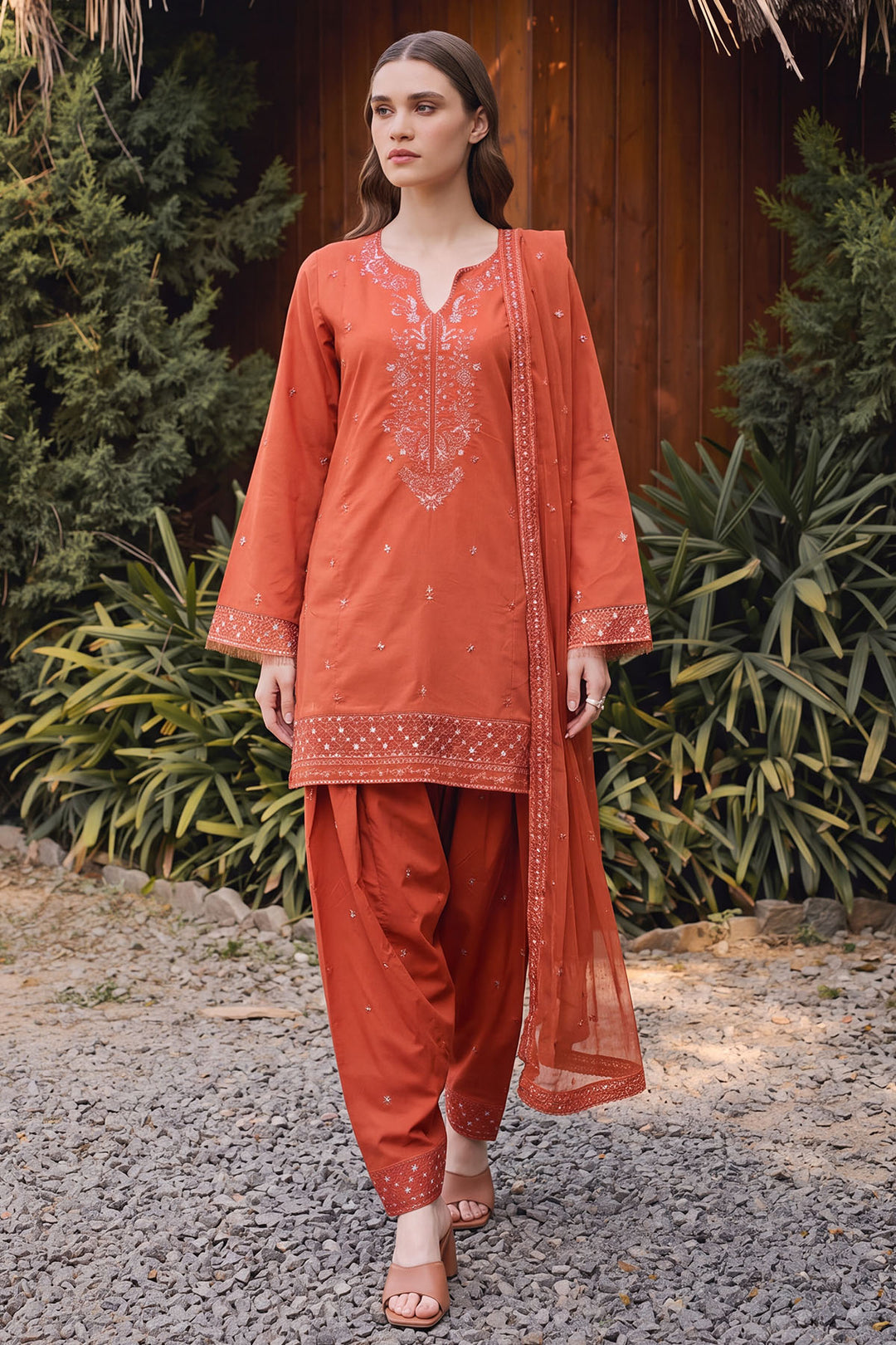 6177-NORA EMBROIDERED CAMBRIC STITCHED