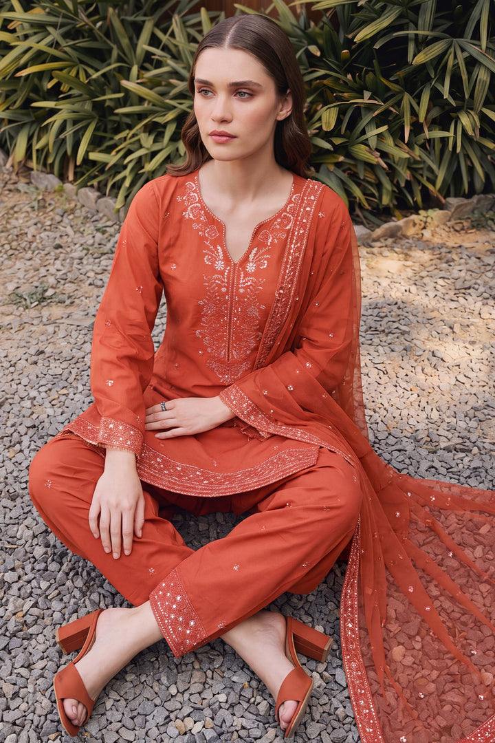 6177-NORA EMBROIDERED CAMBRIC STITCHED