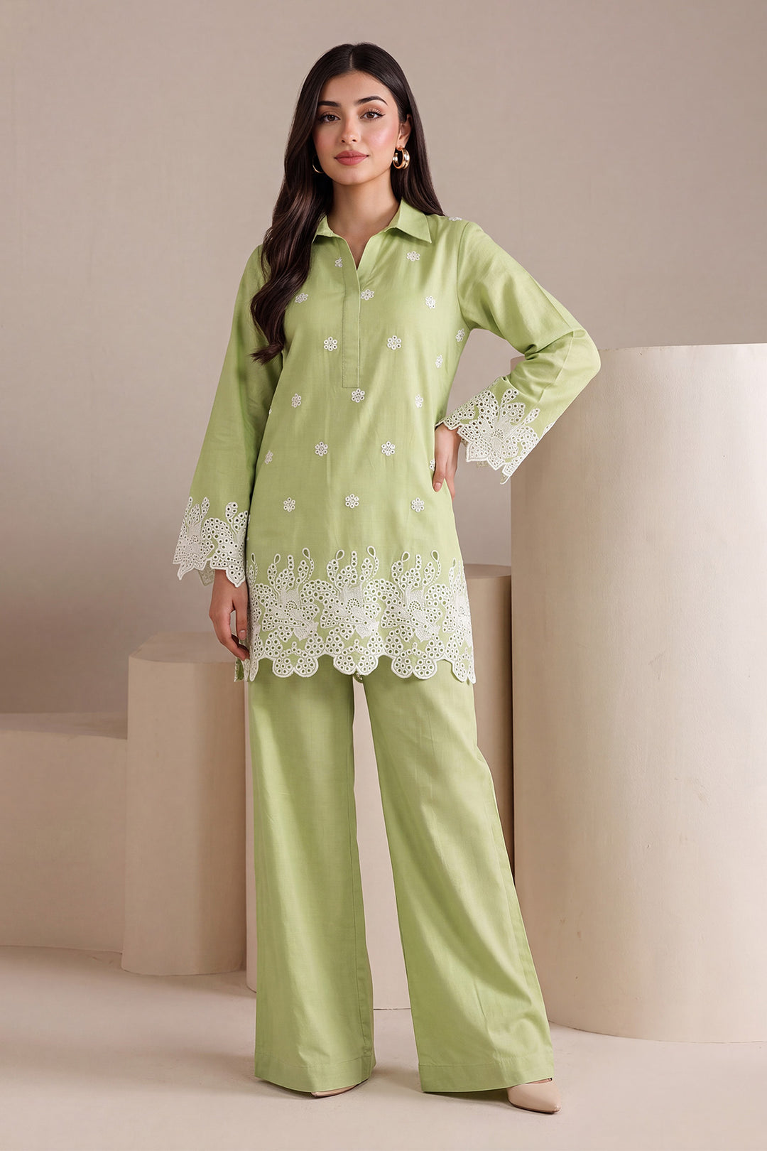 6183-HANEEN EMBROIDERED LAWN STITCHED
