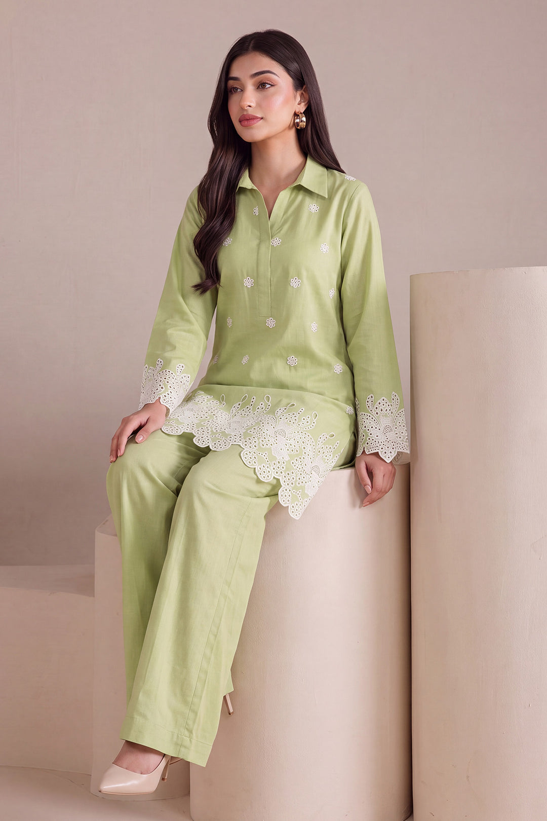 6183-HANEEN EMBROIDERED LAWN STITCHED