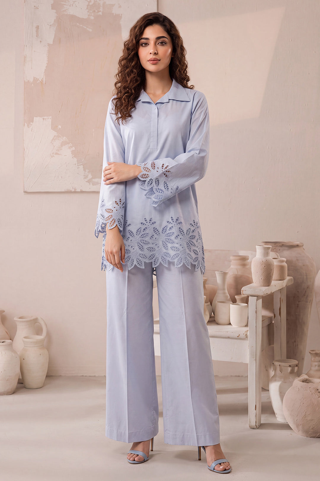 6184-YOUSHA EMBROIDERED LAWN STITCHED