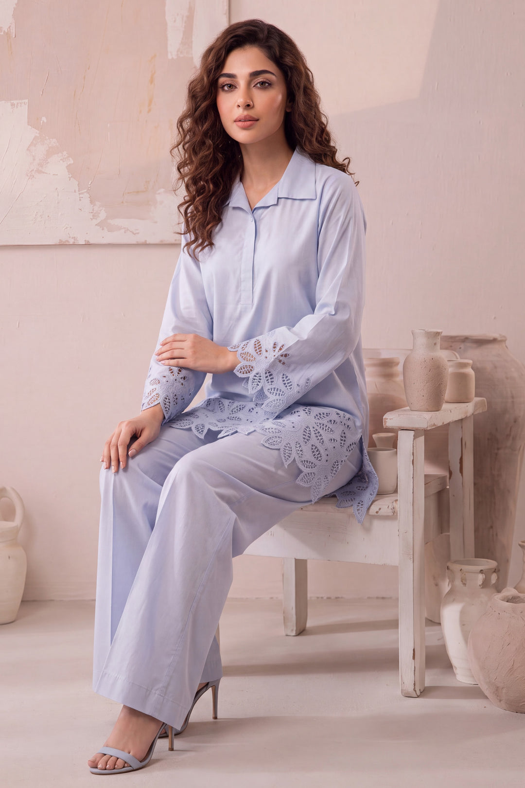 6184-YOUSHA EMBROIDERED LAWN STITCHED