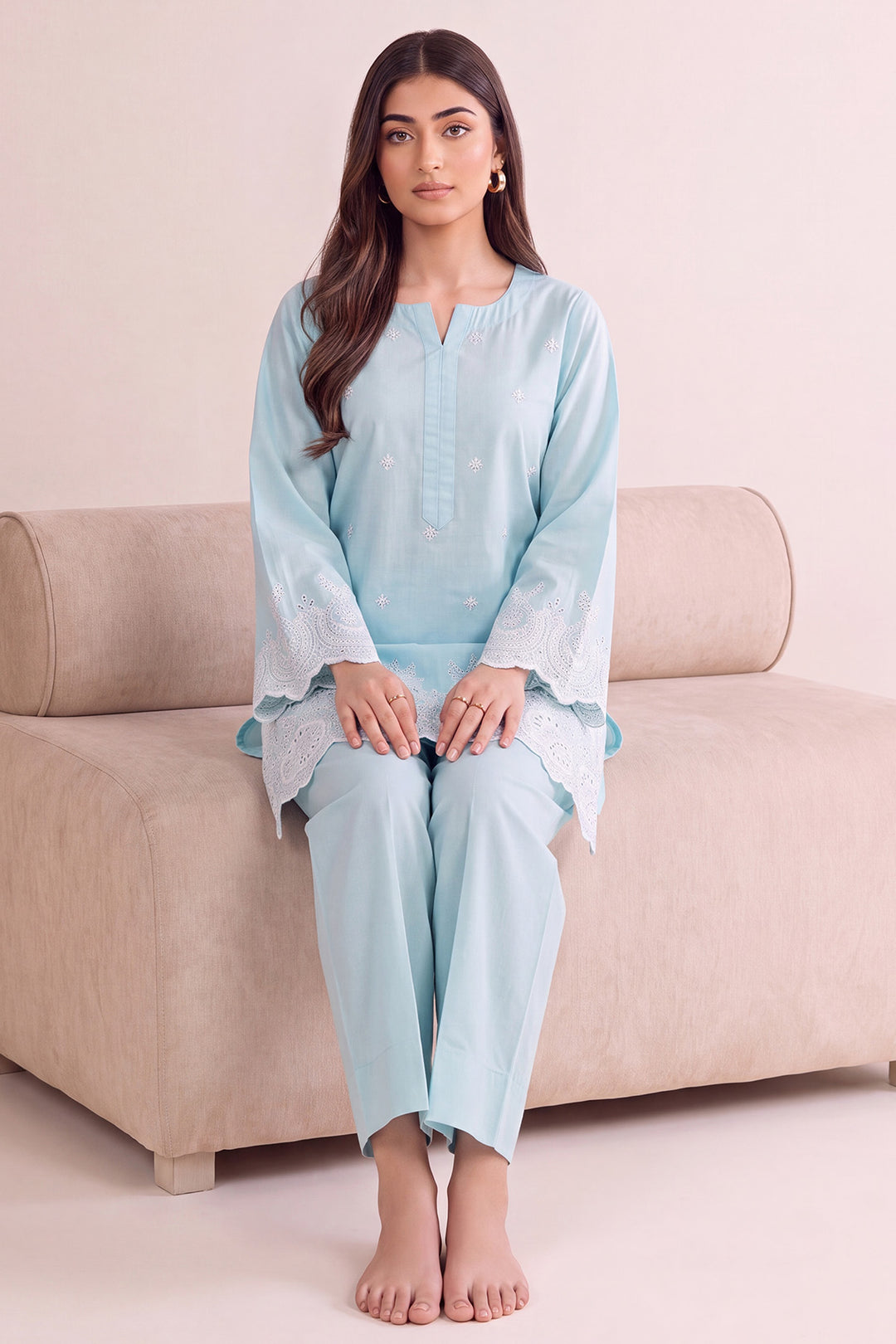 6188-FAREEHA EMBROIDERED LAWN STITCHED