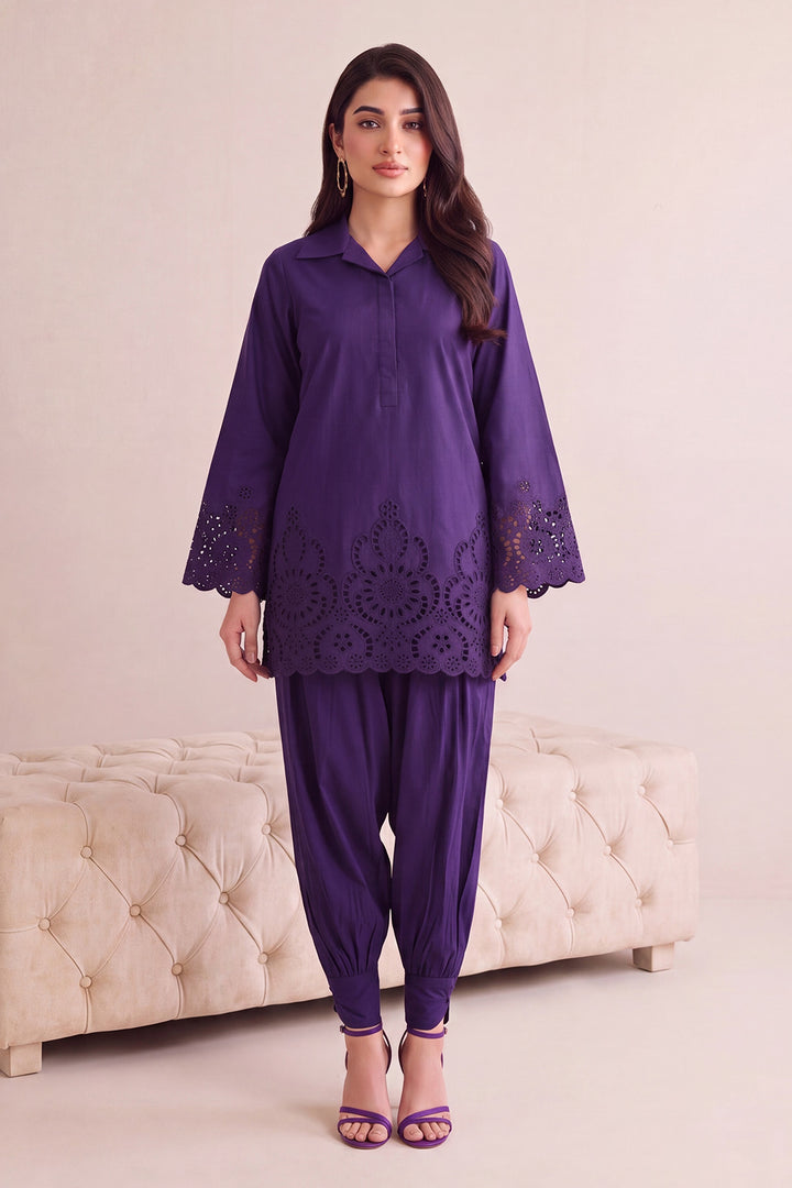 6190-HAYAM EMBROIDERED LAWN STITCHED