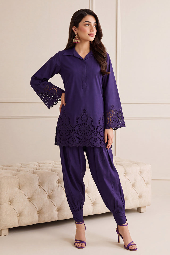 6190-HAYAM EMBROIDERED LAWN STITCHED