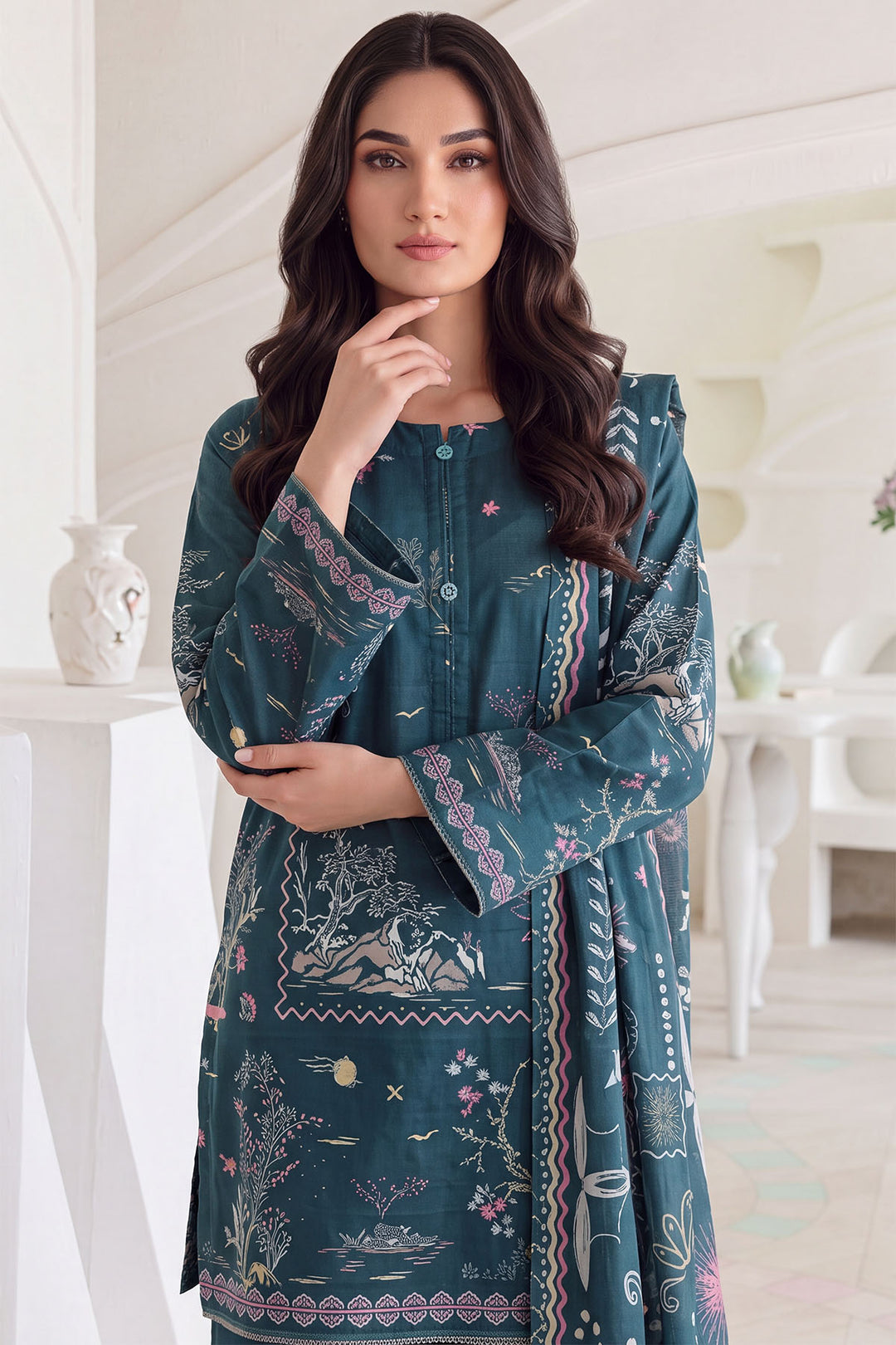 6218-JULIA DIGITAL PRINTED LAWN UNSTITCHED