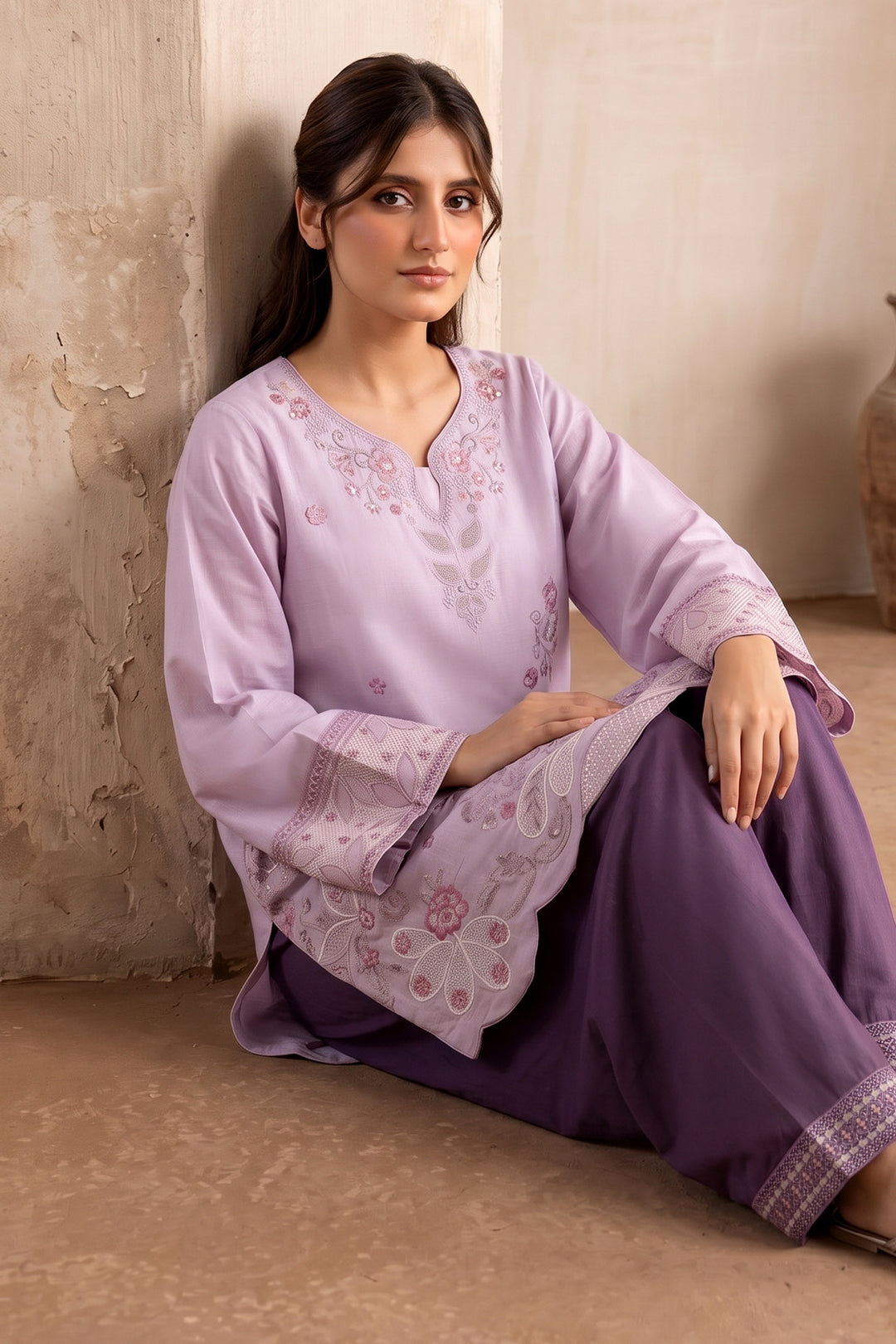 6230-SARAH EMBROIDERED LAWN STITCHED