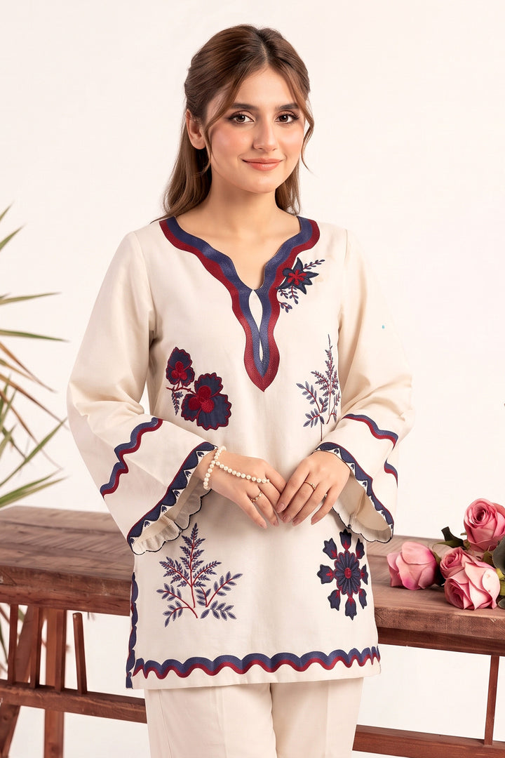 6231-AMELIA EMBROIDERED LAWN STITCHED