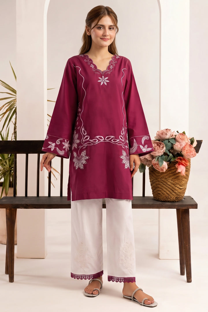 6236-MARIA EMBROIDERED LAWN STITCHED