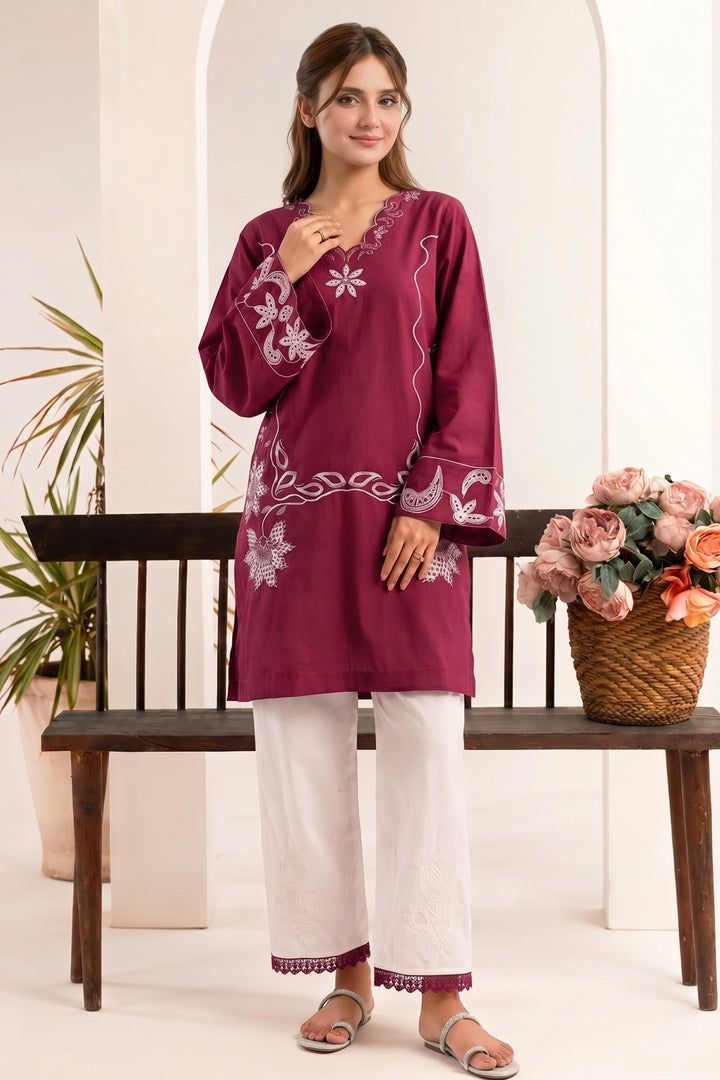 6236-MARIA EMBROIDERED LAWN STITCHED