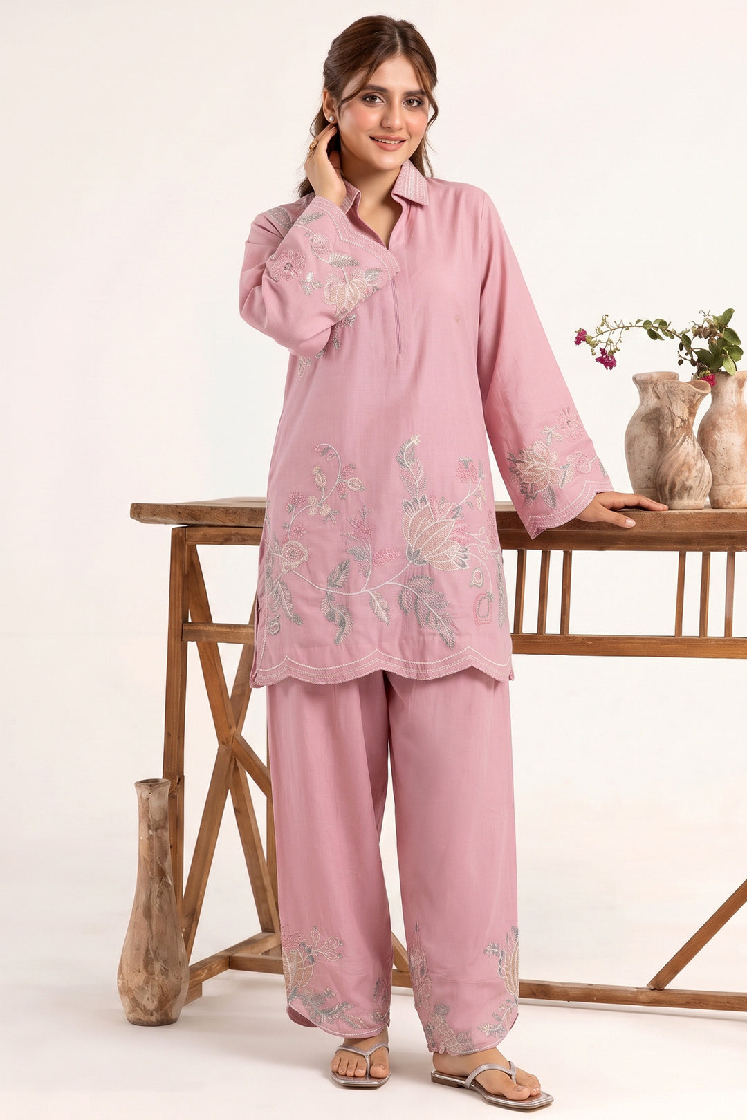 6239-ZURI EMBROIDERED LAWN STITCHED