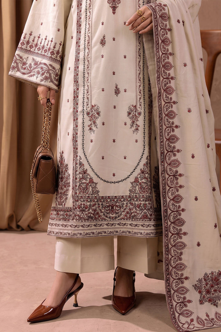 6275-AFRA EMBROIDERED KHADDAR STITCHED