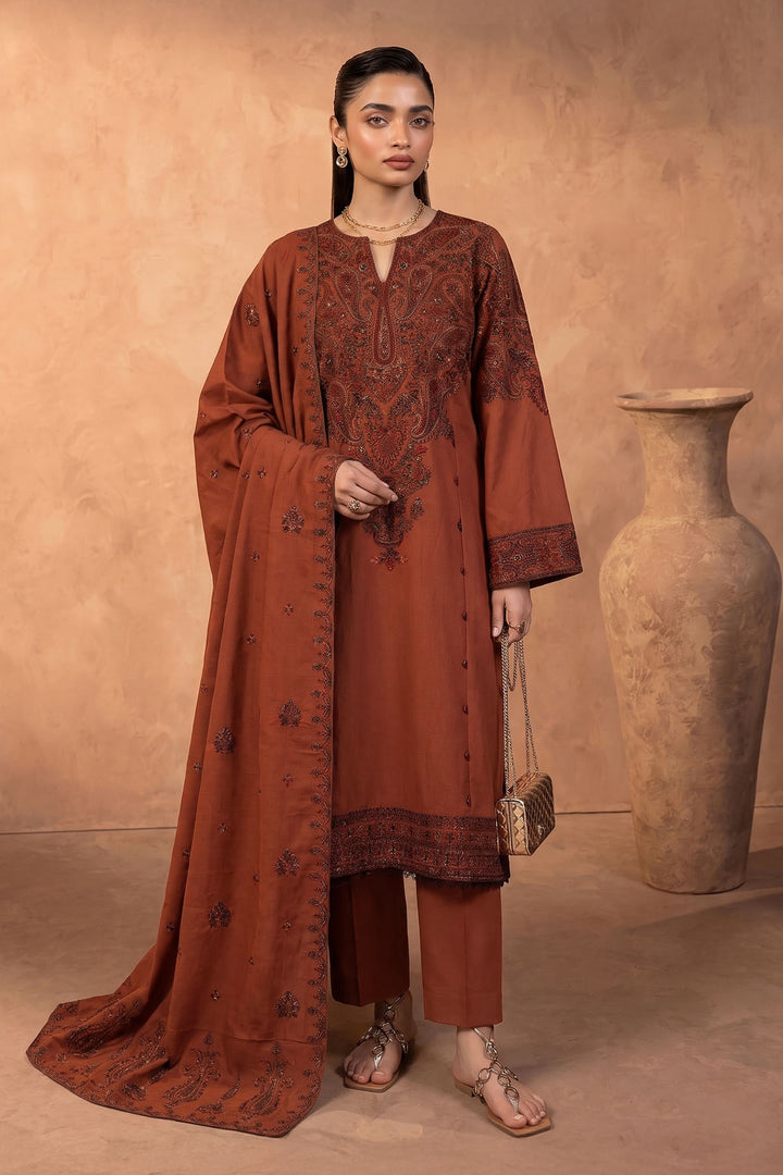 6276-IRIS EMBROIDERED KHADDAR STITCHED