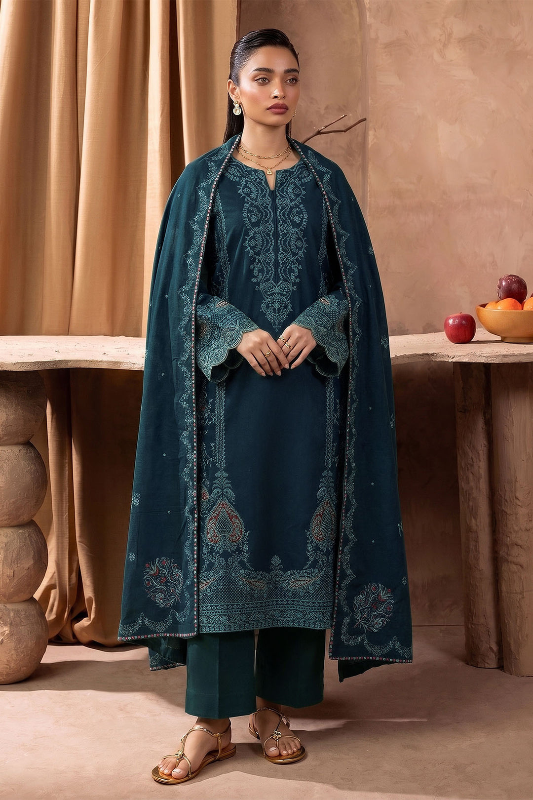 6277-ALEEN EMBROIDERED KHADDAR UNSTITCHED