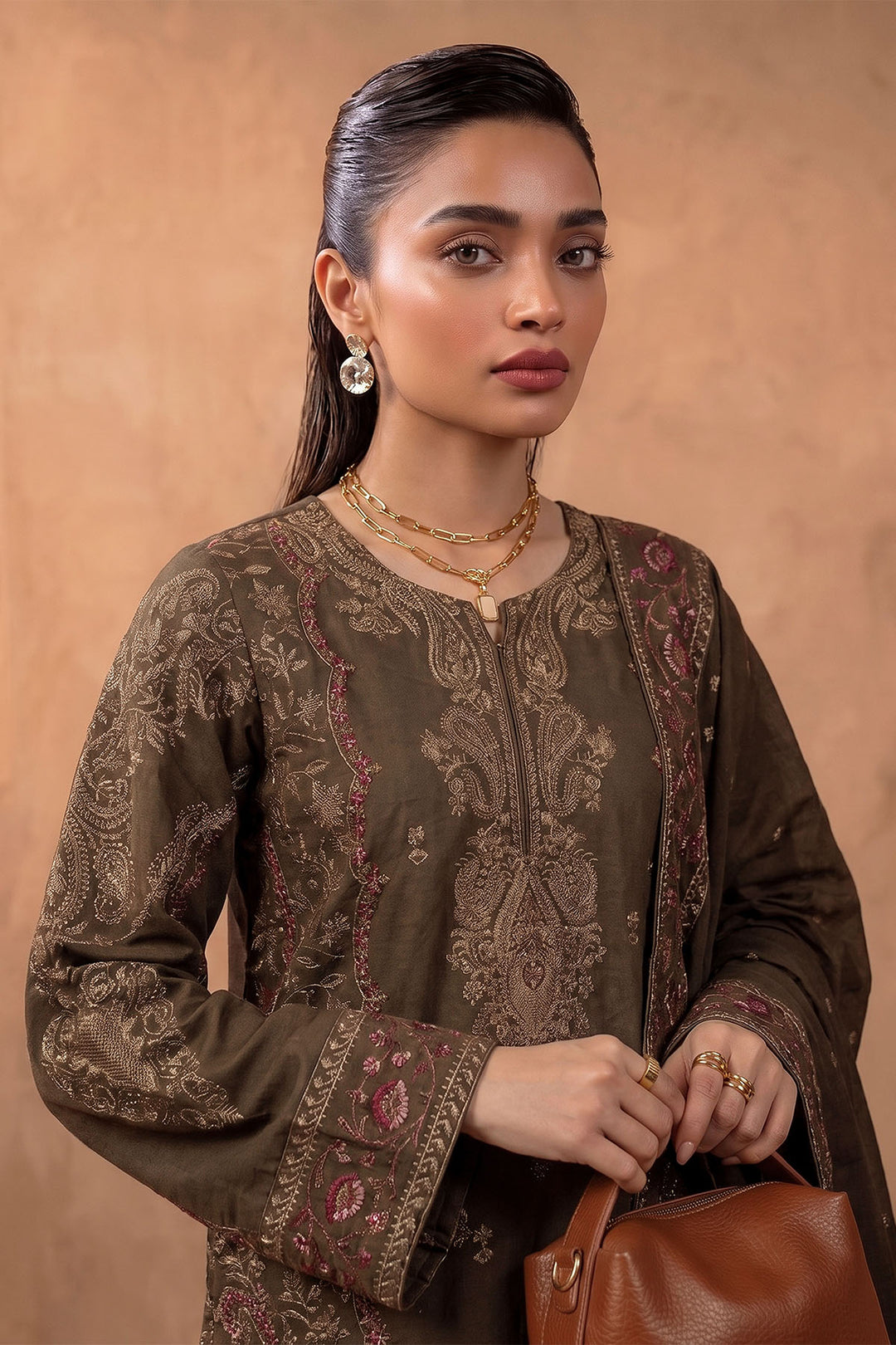 6278-JANA EMBROIDERED KHADDAR STITCHED