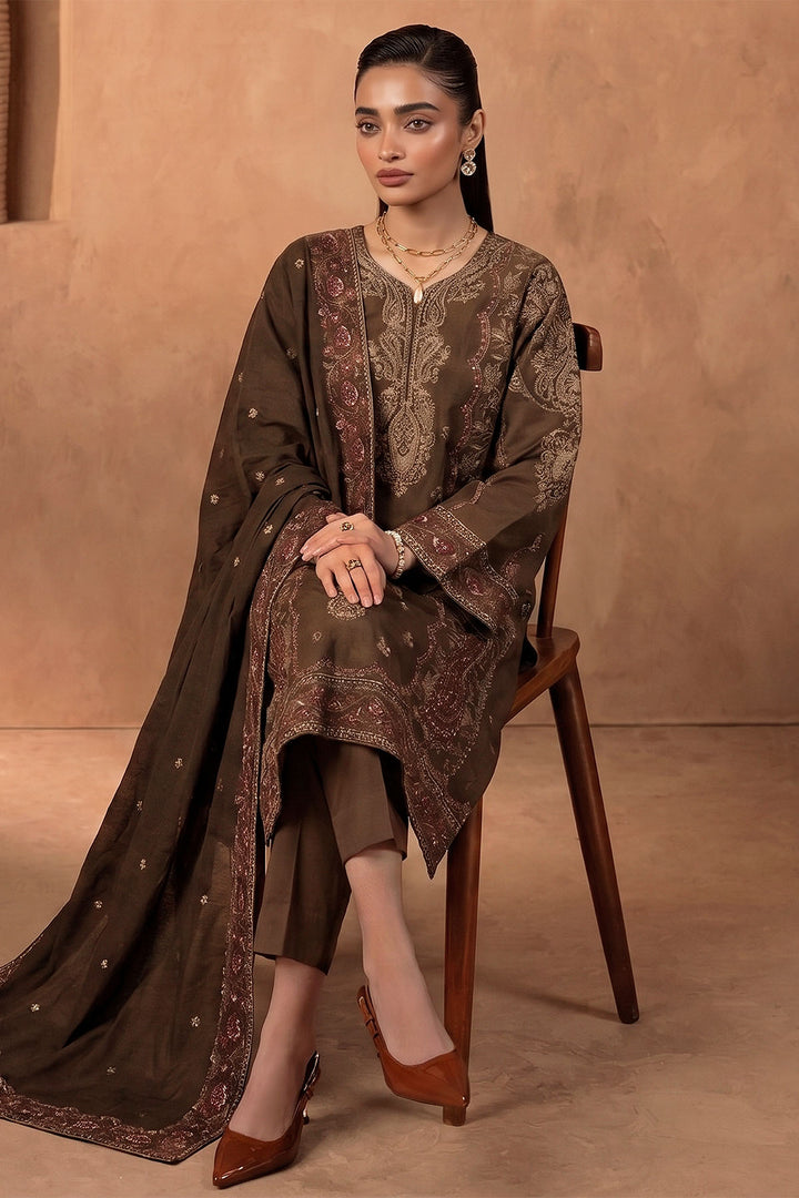 6278-JANA EMBROIDERED KHADDAR STITCHED
